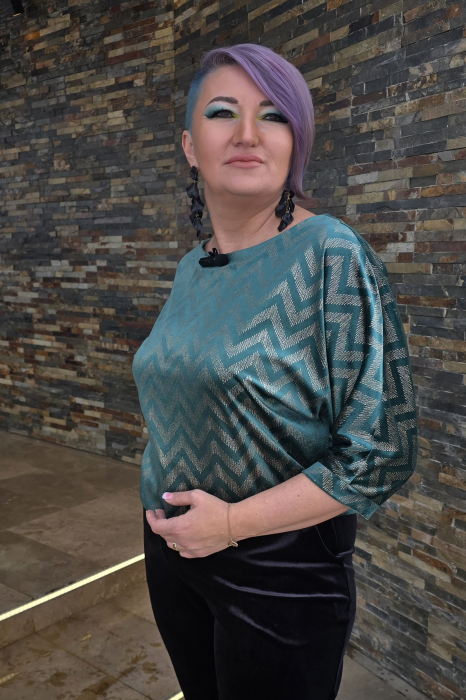 Bluza 418 verde catifea Anesia [3]