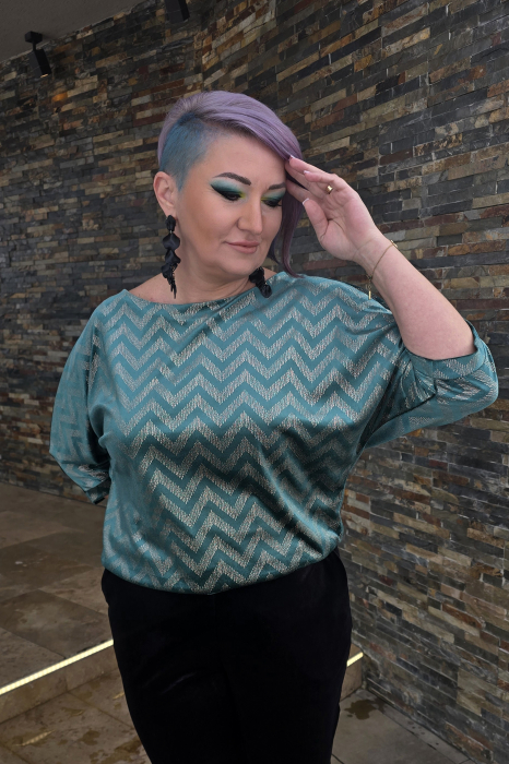 Bluza 418 verde catifea Anesia [2]