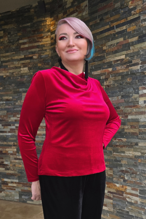 Bluza 422 rosie catifea Anesia [3]