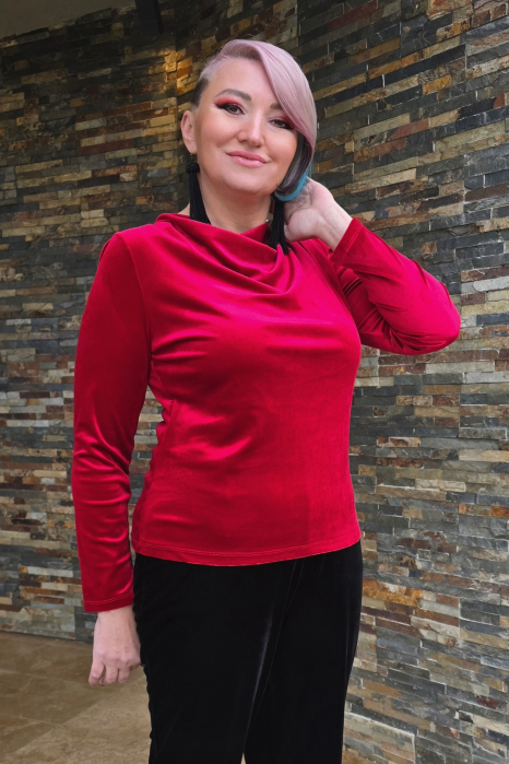 Bluza 422 rosie catifea Anesia [2]