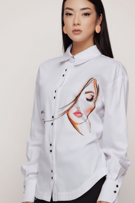 Bluza 4346 bumbac alba Mizar [2]