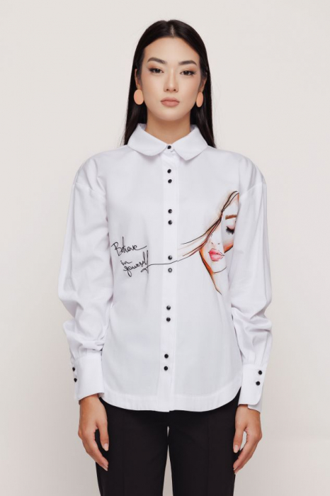Bluza 4346 bumbac alba Mizar [3]