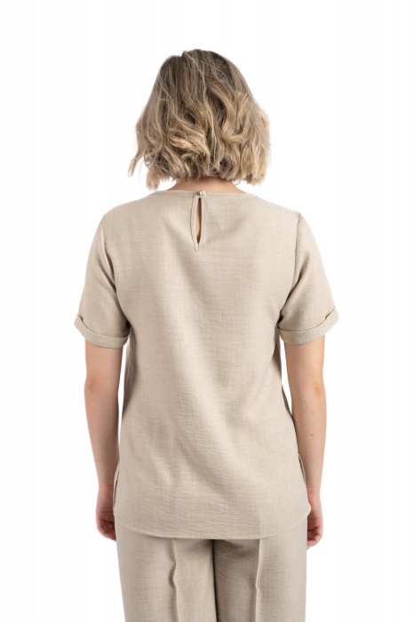 Bluza 4738 bej imprimata La Donna [2]
