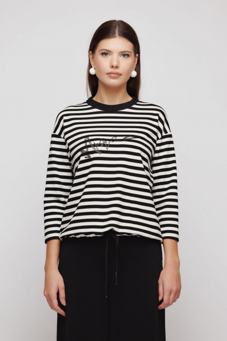 Bluza 5058 dungi alb negru Mizar [4]