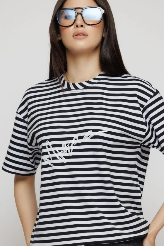Bluza 5258 alb negru Mizar