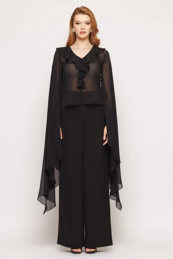 Bluza 5286 neagra strasuri Mizar [2]