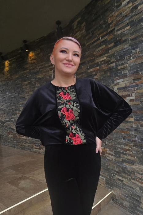 Bluza 72 neagra catifea Exnec [3]