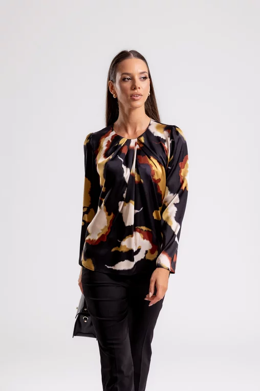 Bluza C4432 imprimata mustar Caramel [3]