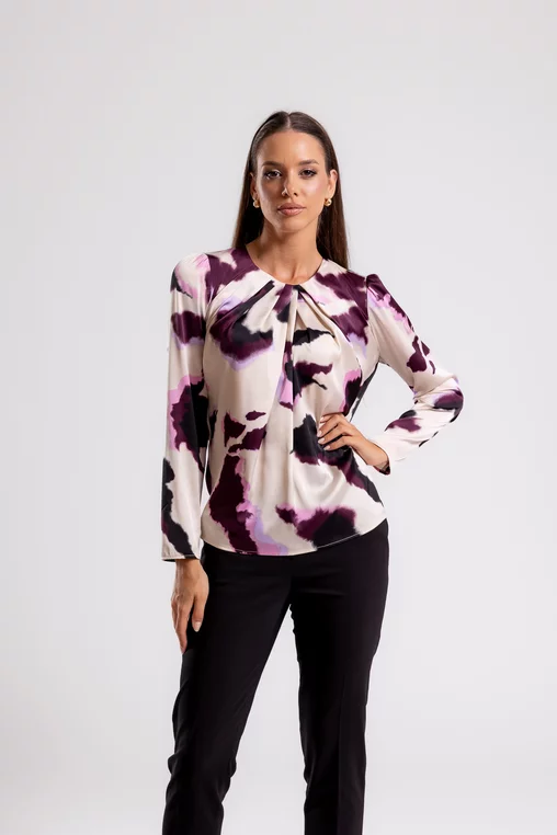 Bluza C4432 imprimata roz Caramel [3]