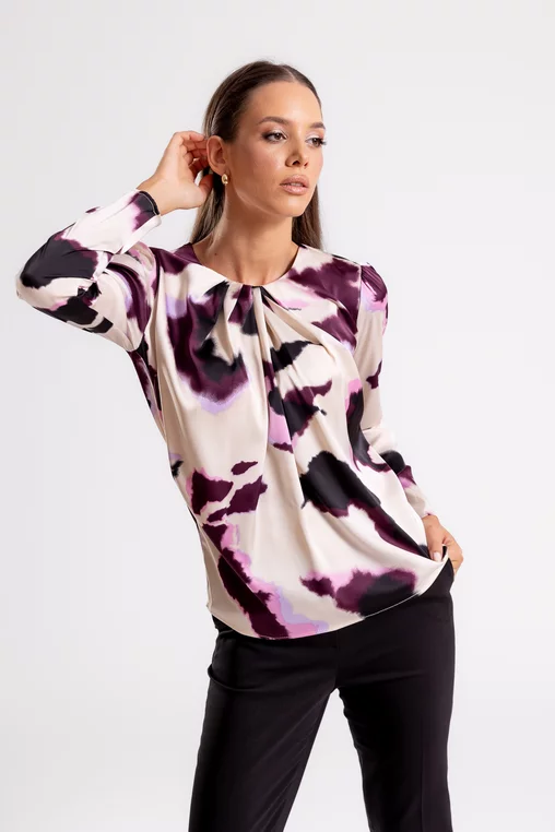 Bluza C4432 imprimata roz Caramel [2]