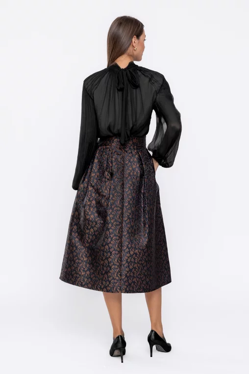 Bluza C4537 neagra matase Caramel [2]