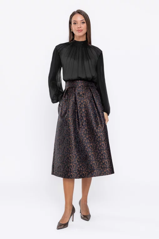 Bluza C4537 neagra matase Caramel [1]