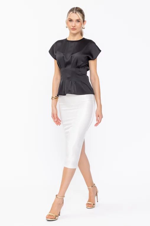 Bluza C4634 satin neagra Caramel [4]