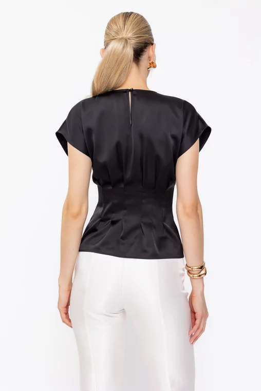 Bluza C4634 satin neagra Caramel [5]
