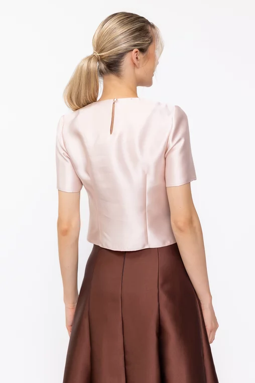 Bluza C4635 tafta roz pudra Caramel [3]