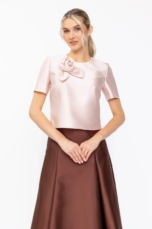 Bluza C4635 tafta roz pudra Caramel [4]