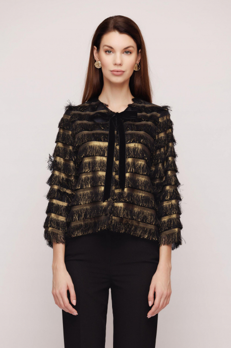 Bolero 4479 franjuri negru auriu Mizar [2]