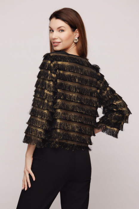 Bolero 4479 franjuri negru auriu Mizar [3]