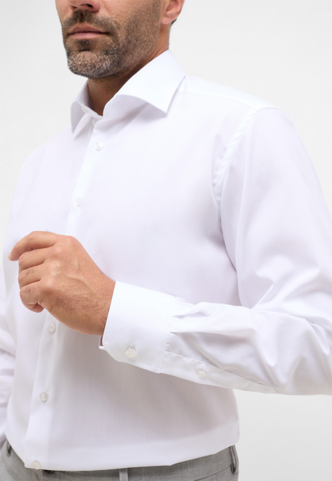 Camasa alba, confort fit, pentru barbati, 100% bumbac, maneca lunga, model 1100/00 E17K Eterna [2]