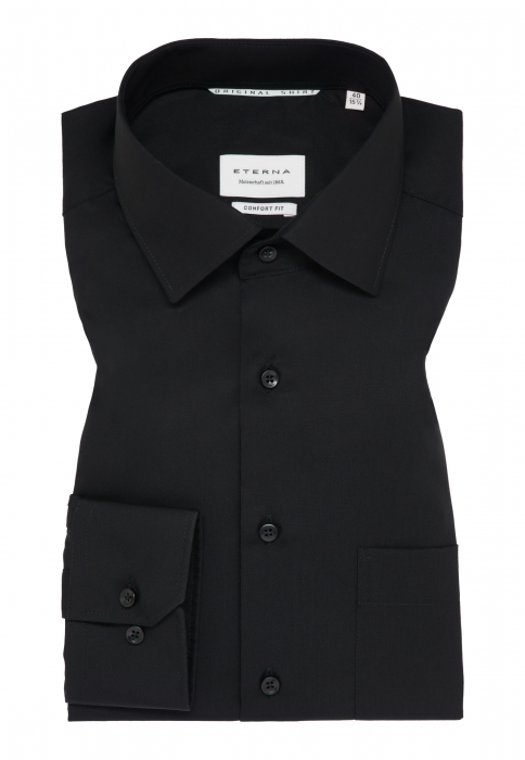 Camasa neagra, confort fit, pentru barbati, 100% bumbac, maneca lunga, model 1100/39 E19K Eterna 47 [6]