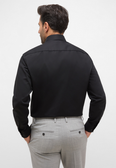 Camasa neagra, confort fit, pentru barbati, 100% bumbac, maneca lunga, model 1100/39 E19K Eterna 47 [2]