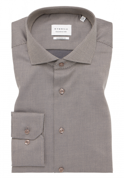 Camasa maro, modern fit, pentru barbati, 100% bumbac, maneca lunga, model  1178/26 X17V Eterna [6]