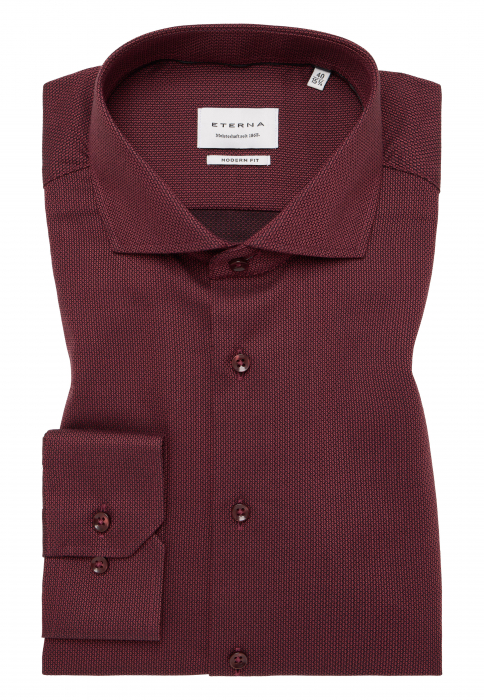 Camasa bordo, modern fit, pentru barbati, 100% bumbac, maneca lunga, model  1178/57 X17V Eterna [6]
