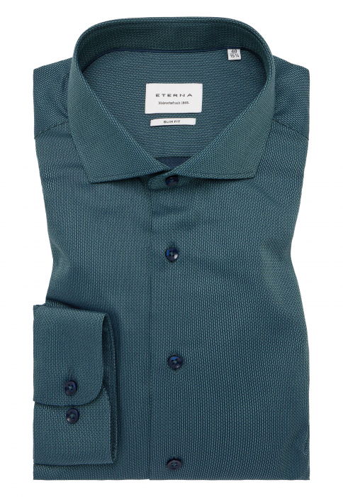 Camasa blue, slim fit, pentru barbati, 100% bumbac, maneca lunga, model 1178/63 F182 Eterna [5]