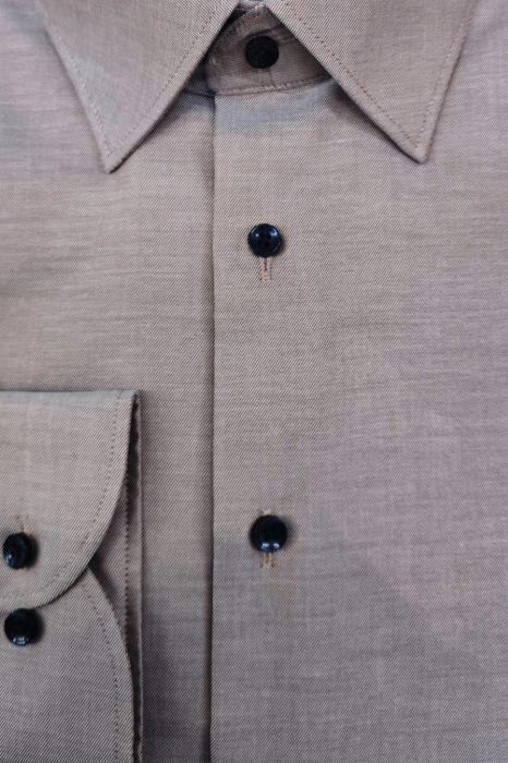 Camasa bej, modern fit, pentru barbati, 100% bumbac, maneca lunga, model 1446/26 X171 Eterna [2]