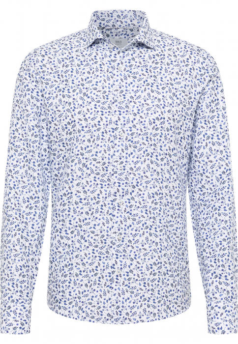 Camasa bleu, slim fit, pentru barbati, 59% bumbac 41% in, maneca lunga, model 2606/14 FS82 Eterna [4]