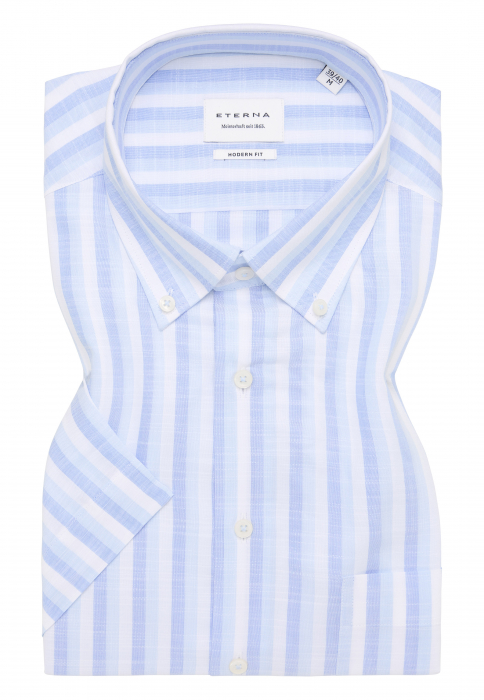 Camasa dungi, modern fit, pentru barbati, 52% lyocell, 48% bumbac, maneca scurta, model  2643/14 CS24 Eterna [6]