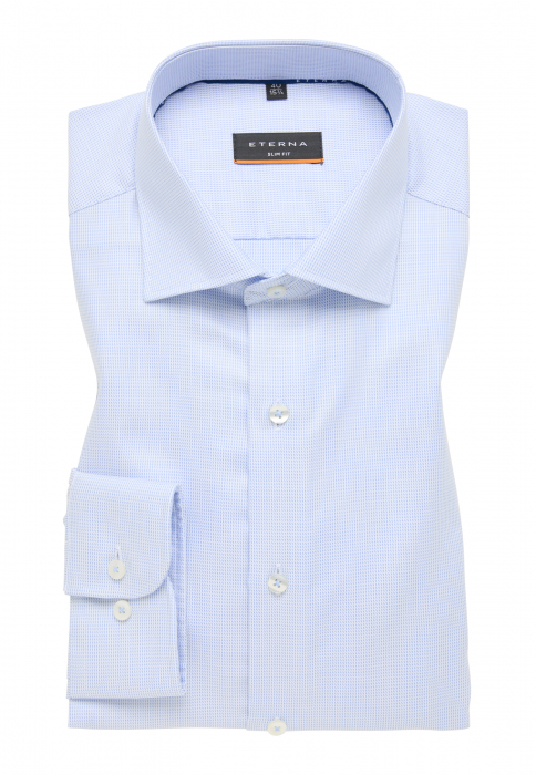Camasa bleu, slim fit, pentru barbati, 100% bumbac, maneca lunga, model  3116/12 F159 Eterna [6]