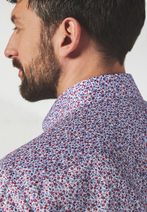 Camasa imprimata, modern fit, pentru barbati, 100% bumbac, maneca lunga, model 3423/55 X17V Eterna [2]