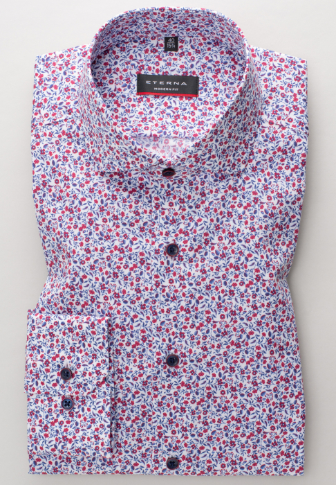 Camasa imprimata, modern fit, pentru barbati, 100% bumbac, maneca lunga, model 3423/55 X17V Eterna [6]