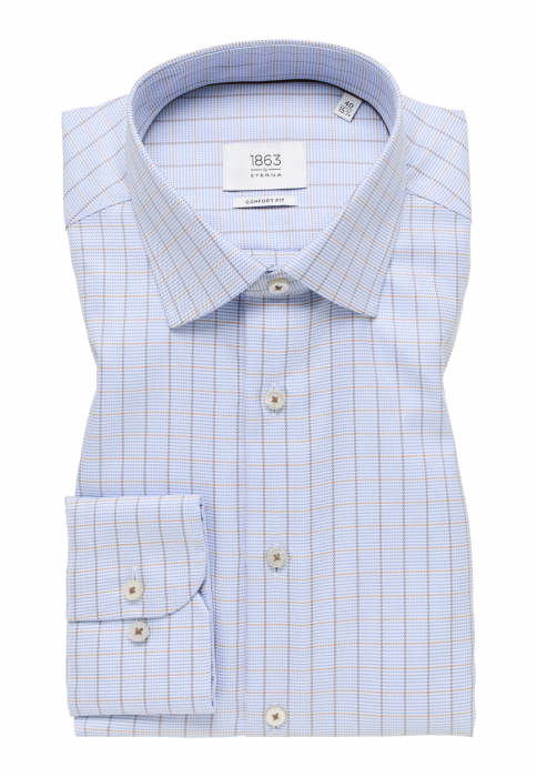 Camasa carouri, modern fit, pentru barbati, 100% bumbac, maneca lunga, model 3569/22 X682 Eterna [6]