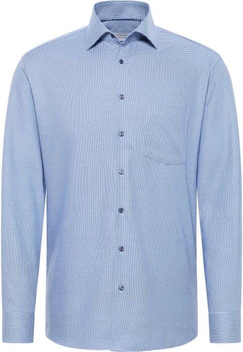 Camasa bleu, modern fit, pentru barbati, 100% bumbac, maneca lunga, model 4158/14 X19K Eterna [5]