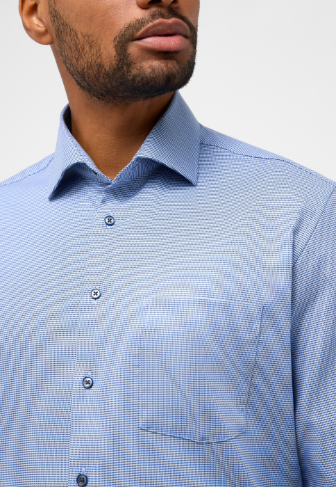 Camasa bleu, modern fit, pentru barbati, 100% bumbac, maneca lunga, model 4158/14 X19K Eterna [3]