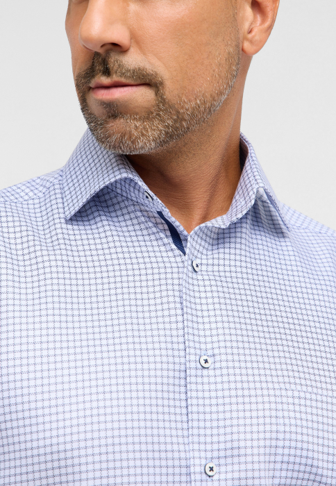 Camasa carouri, modern fit, pentru barbati, 100% bumbac, maneca lunga, model  4189/15 E19K Eterna [2]