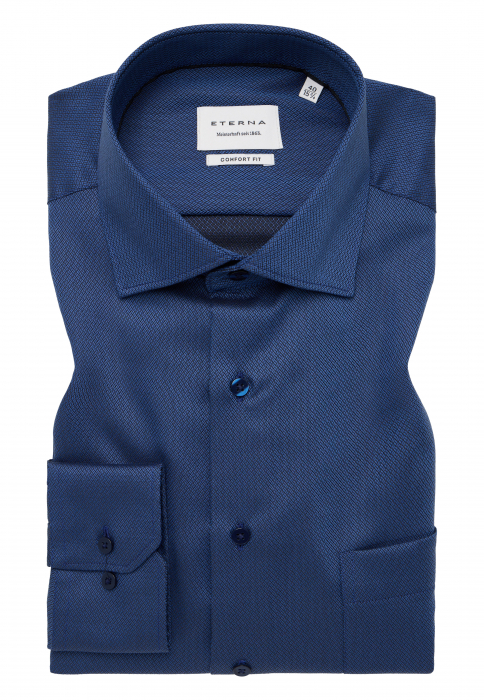 Camasa bleumarine, comfort fit, pentru barbati, 100% bumbac, maneca lunga, model 4203/07 E19K Eterna [6]