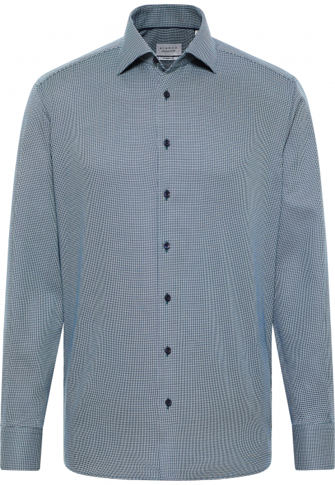 Camasa turquaz, modern fit, pentru barbati, 100% bumbac, maneca lunga, model 8038/48 X18K Eterna [5]