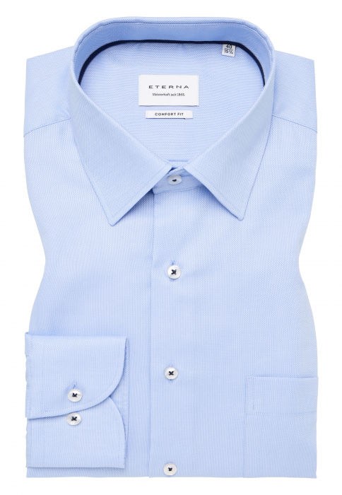 Camasa blue, comfort fit, pentru barbati, 100% bumbac, maneca lunga, model 8464/12 E181 Eterna [6]