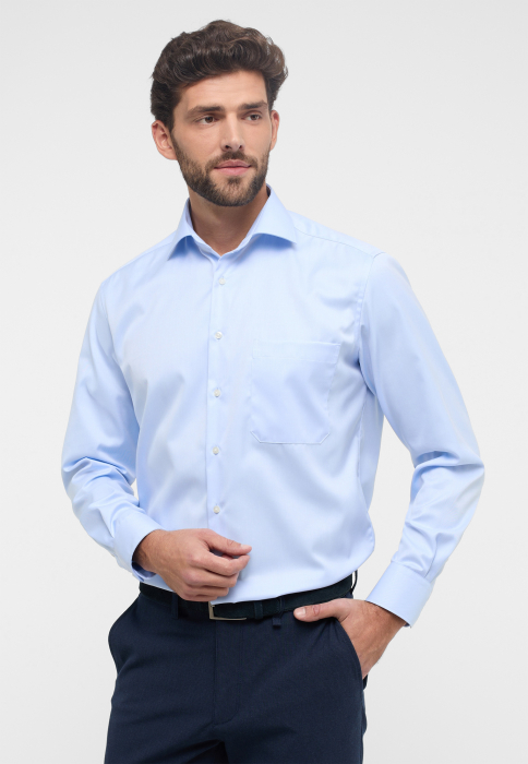 Camasa COVER bleu, comfort fit, pentru barbati, 100% bumbac, maneca lunga, model  8817 10 E19K Eterna