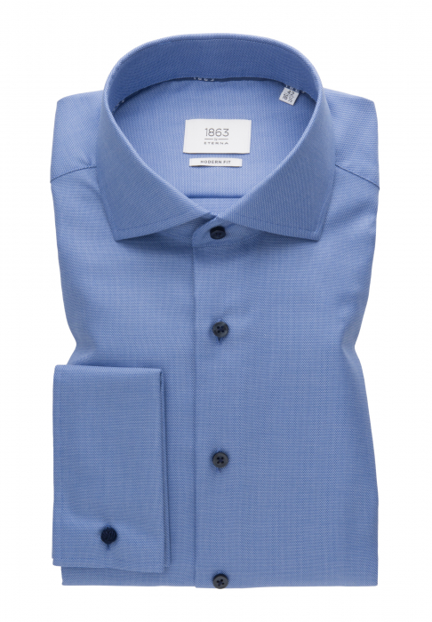 Camasa blue GALA, modern fit, pentru barbati, 100% bumbac, maneca lunga, model 8266 14 X652 Eterna