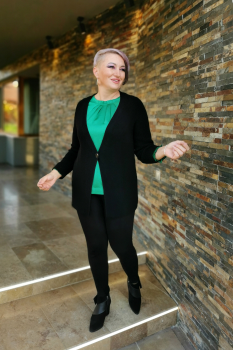 Cardigan 329 negru Acvila [6]