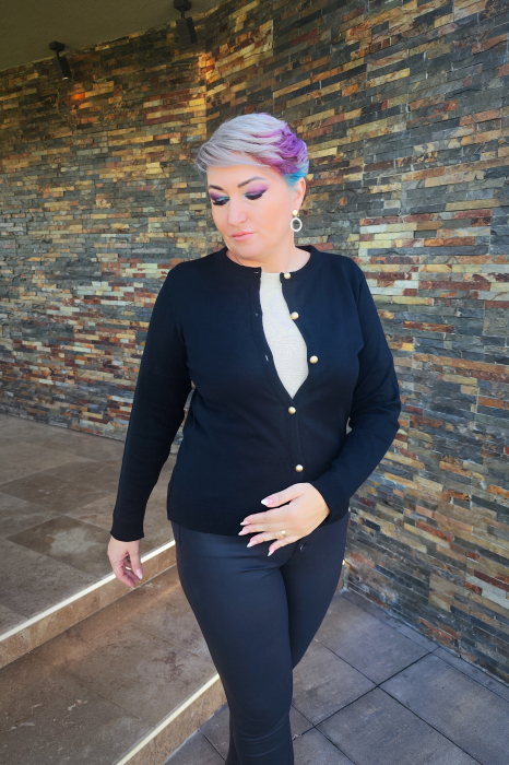 Cardigan JD61 negru Magnetic [3]