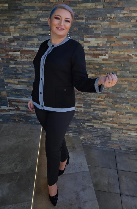 Cardigan JT22 negru/gri Magnetic [4]