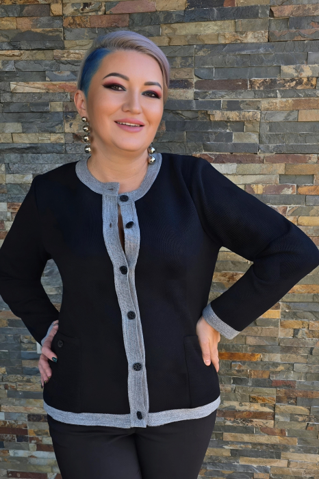 Cardigan JT22 negru/gri Magnetic [3]