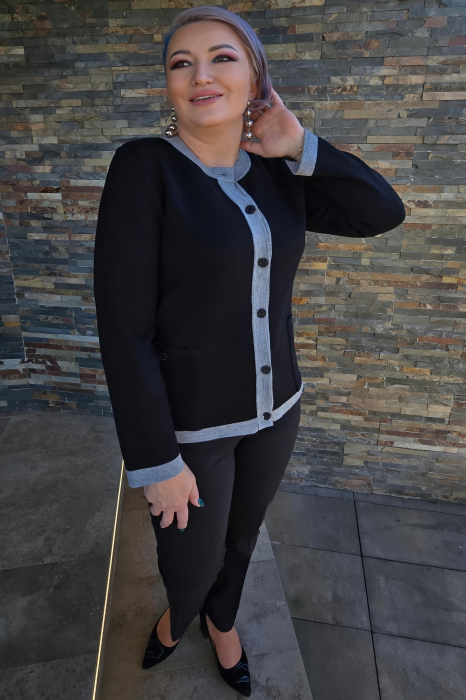 Cardigan JT22 negru/gri Magnetic [2]
