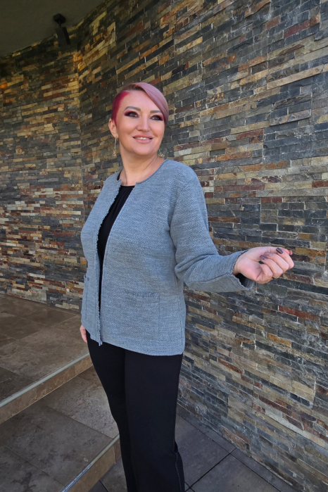 Cardigan JT6 gri fermoar Magnetic [3]