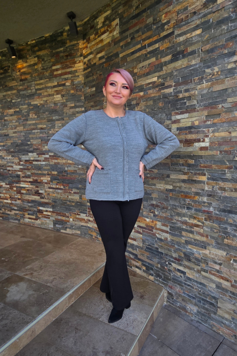 Cardigan JT6 gri fermoar Magnetic [4]